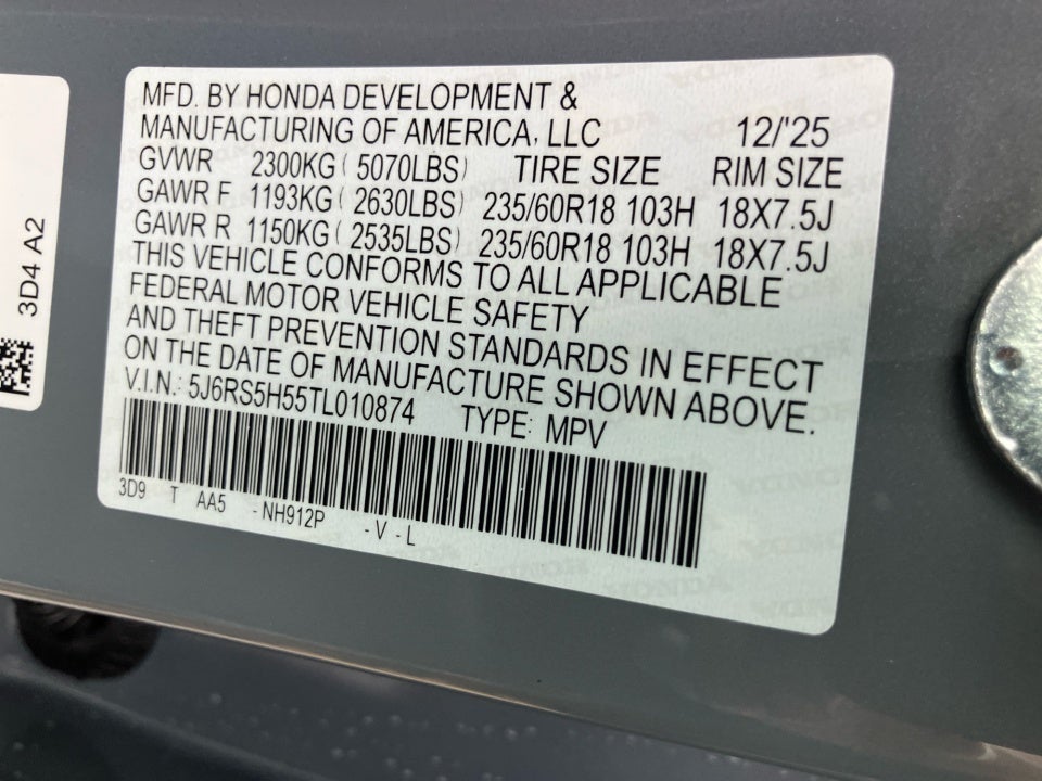 2026 Honda CR-V Hybrid 2WD Sport