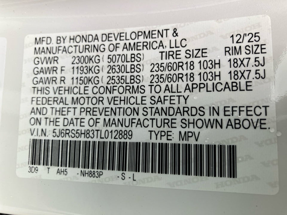 2026 Honda CR-V Hybrid 2WD Sport-L