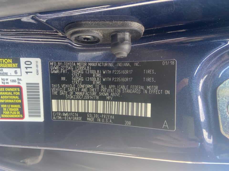2018 Toyota Sienna LE 8 Passenger