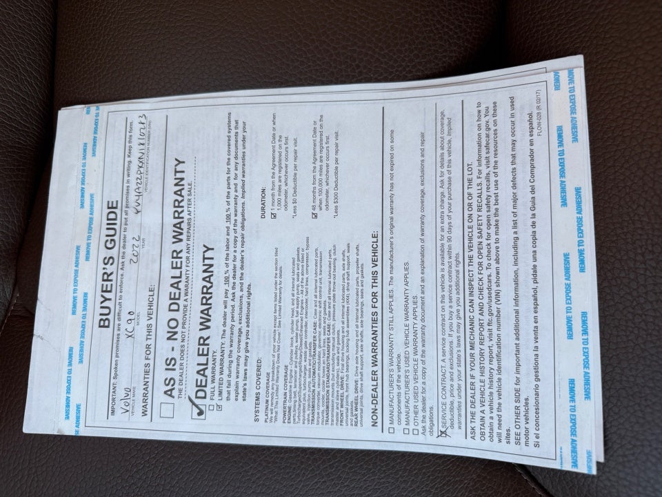 2022 Volvo XC90 T6 Momentum 7 Passenger