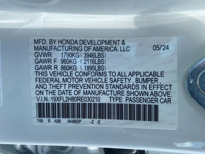 2024 Honda Civic Hatchback Sport