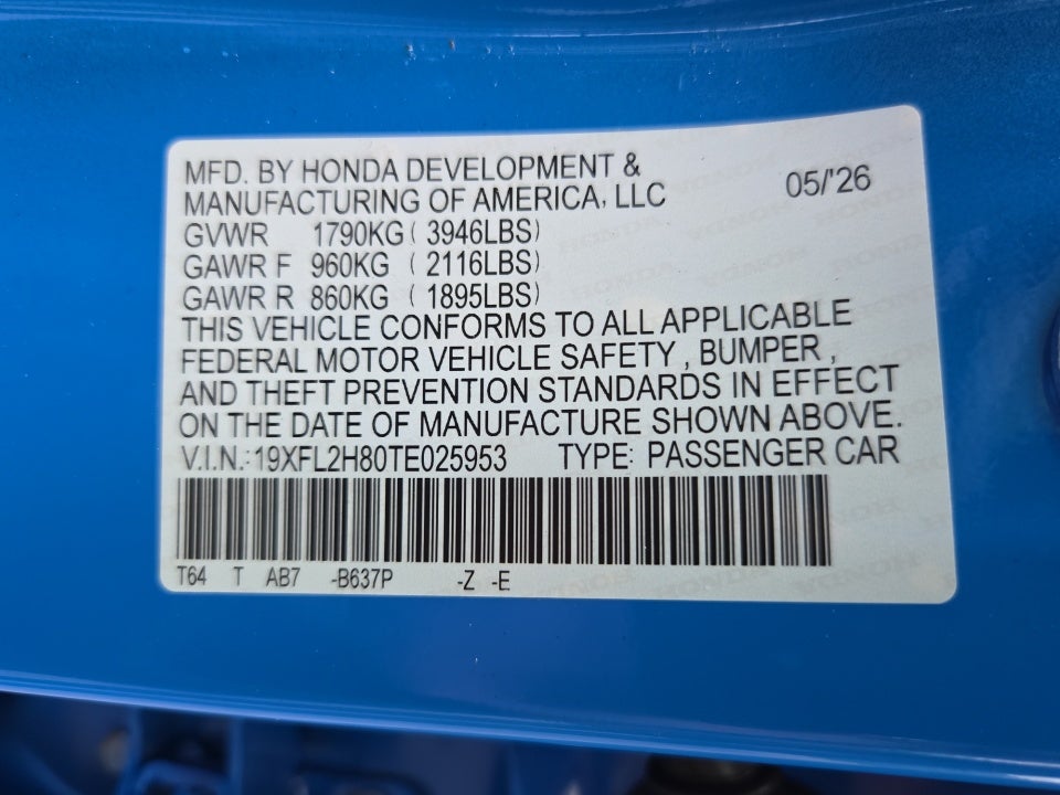 2026 Honda Civic Hatchback Sport