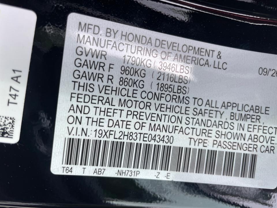 2026 Honda Civic Hatchback Sport