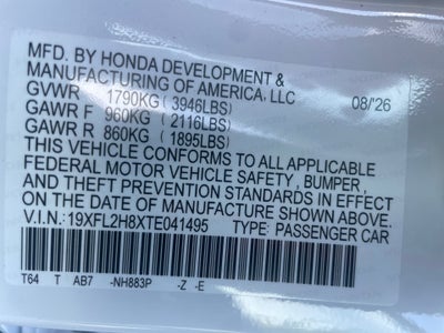 2026 Honda Civic Hatchback Sport