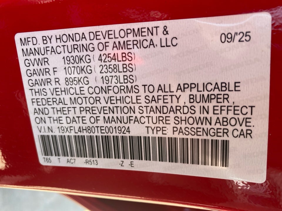 2026 Honda Civic Hybrid Sport