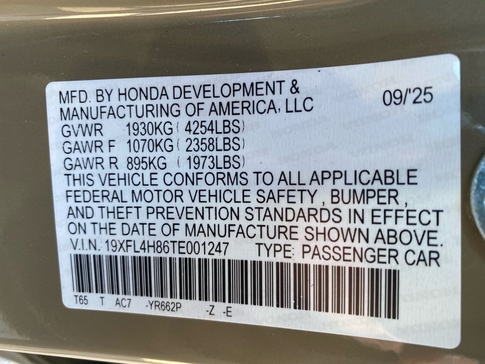 2026 Honda Civic Hybrid Sport