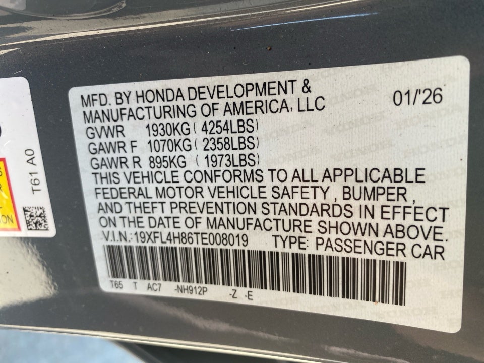 2026 Honda Civic Hybrid Sport