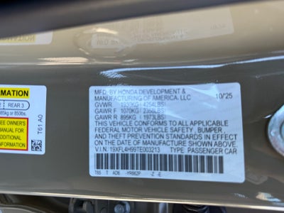 2026 Honda Civic Hybrid Sport Touring