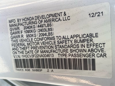 2022 Honda Accord Hybrid Sport