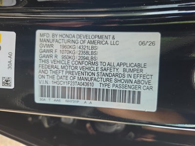 2026 Honda Accord Sedan LX