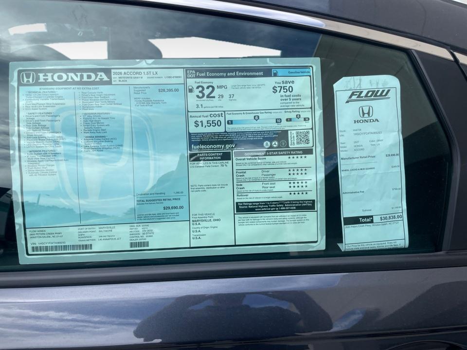 2026 Honda Accord Sedan LX