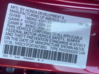 2026 Honda Accord Sedan LX