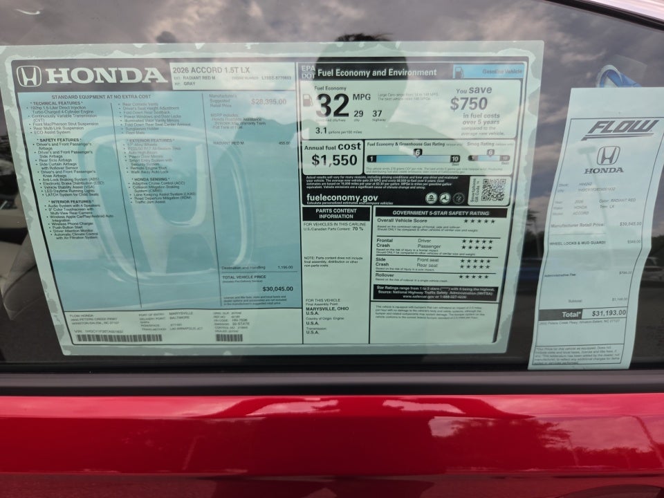 2026 Honda Accord Sedan LX