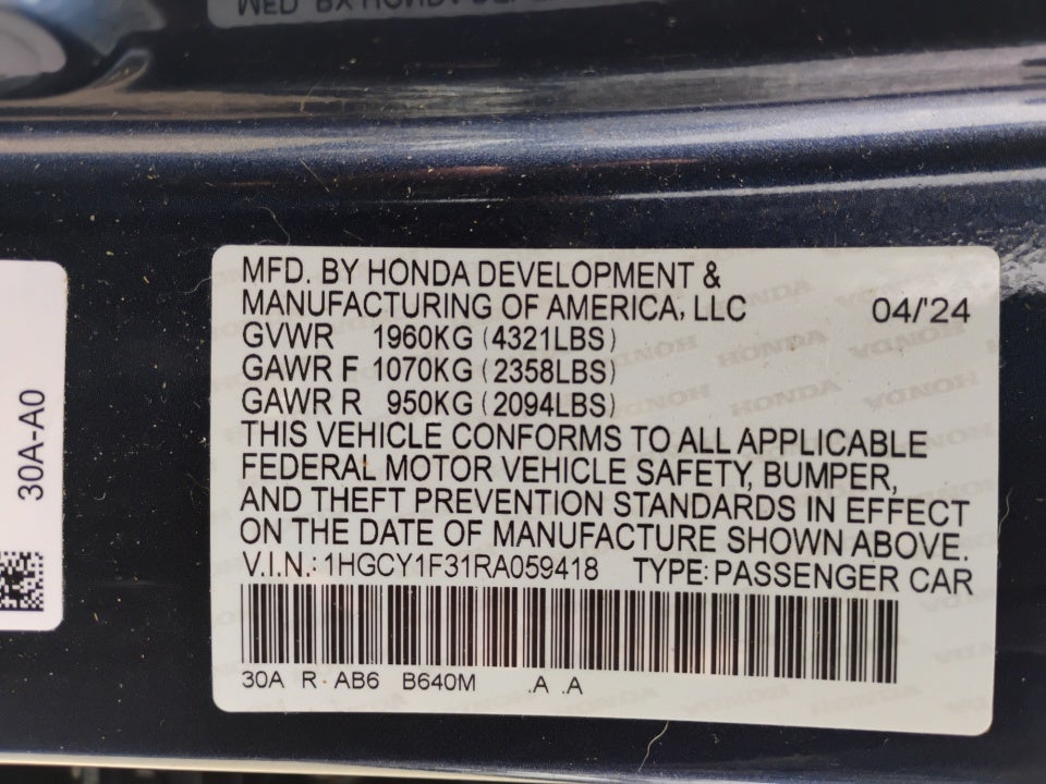 2024 Honda Accord Sedan EX