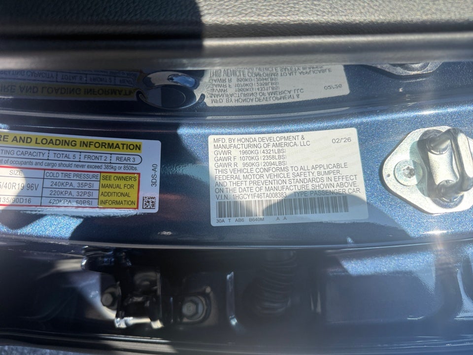 2026 Honda Accord Sedan SE