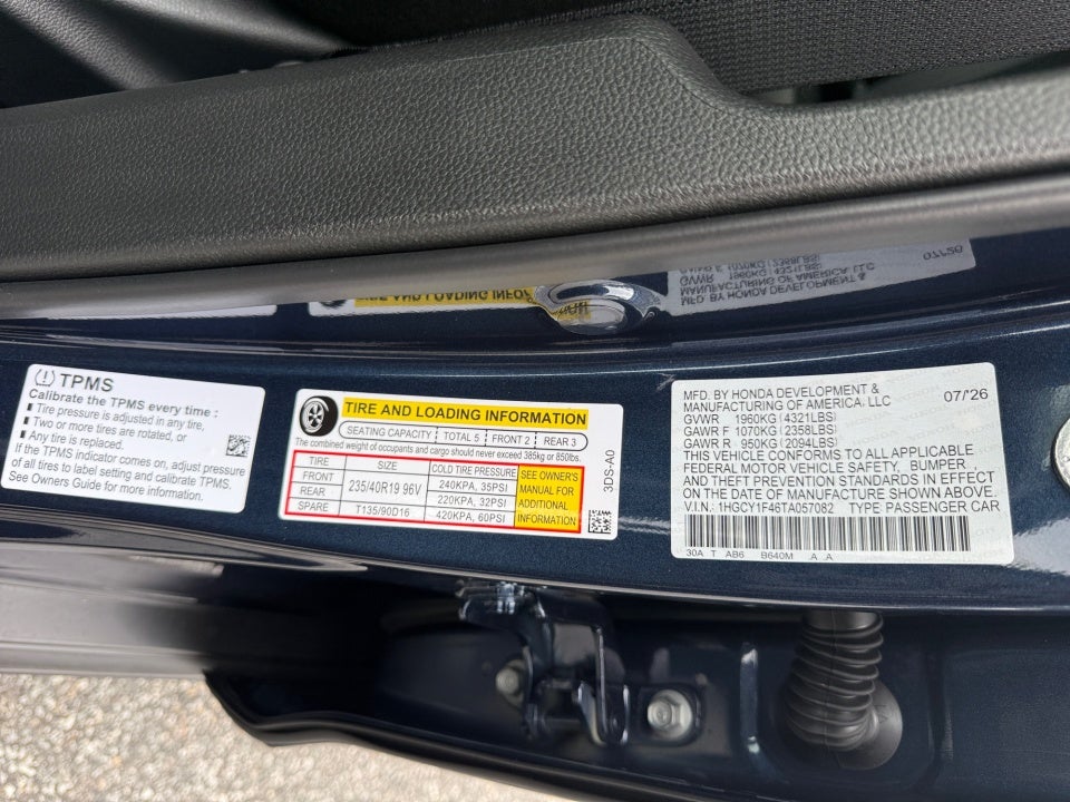 2026 Honda Accord Sedan SE