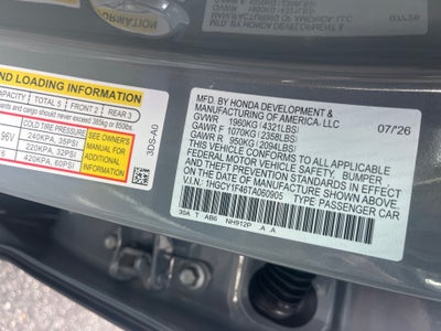 2026 Honda Accord Sedan SE
