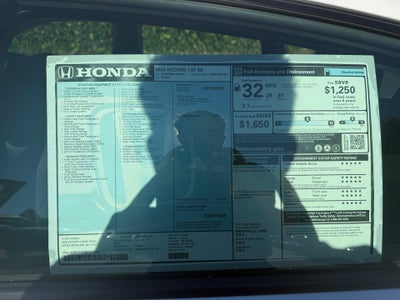2025 Honda Accord Sedan SE