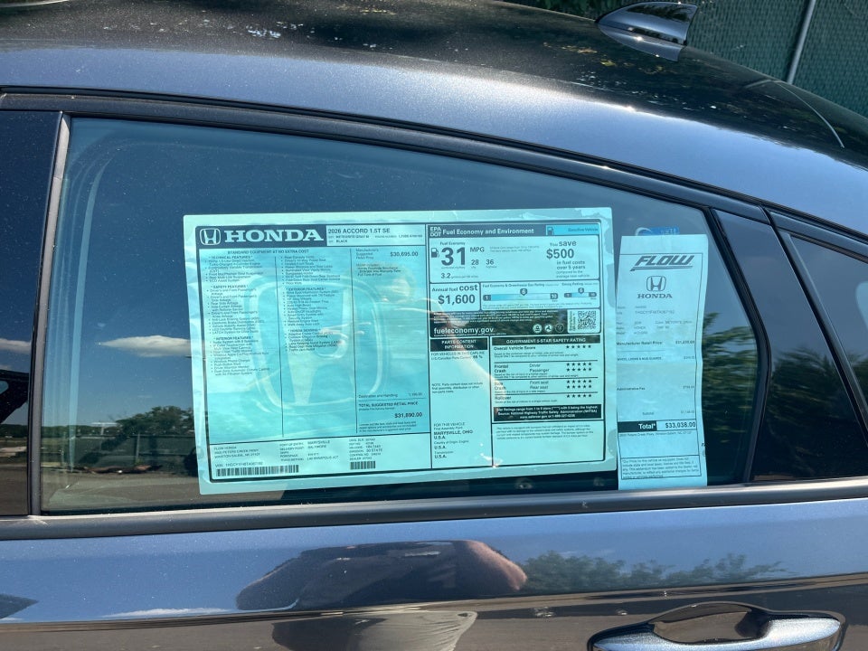 2026 Honda Accord Sedan SE