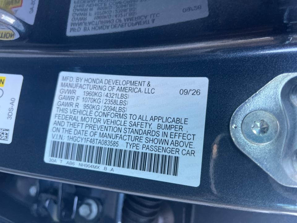 2026 Honda Accord Sedan SE
