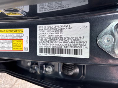 2026 Honda Accord Sedan SE