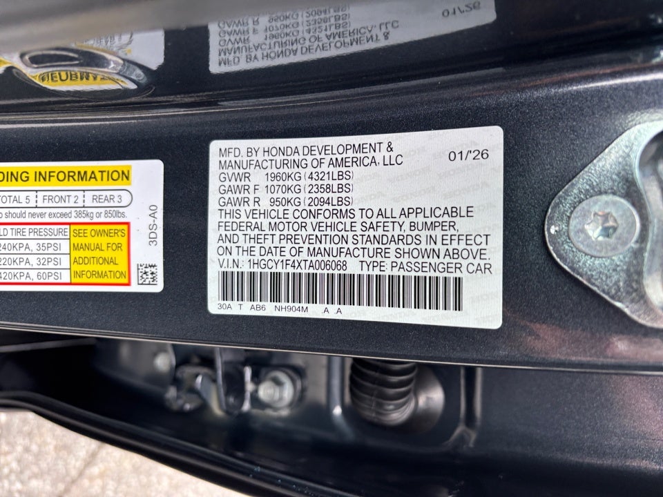 2026 Honda Accord Sedan SE