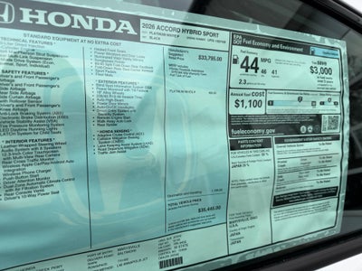 2026 Honda Accord Hybrid Sport