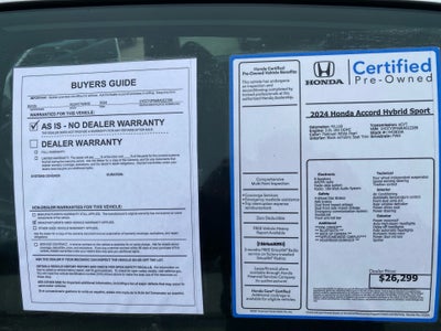 2024 Honda Accord Hybrid Sport