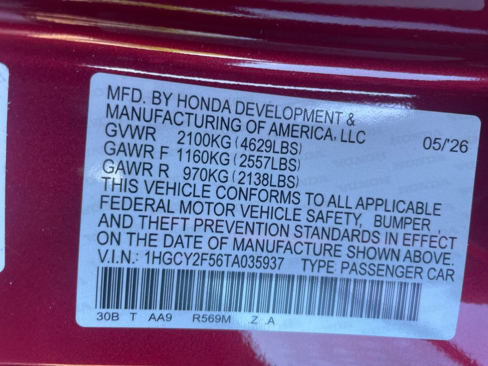 2026 Honda Accord Hybrid Sport