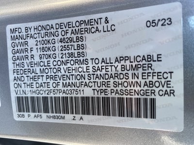 2023 Honda Accord Hybrid Sport