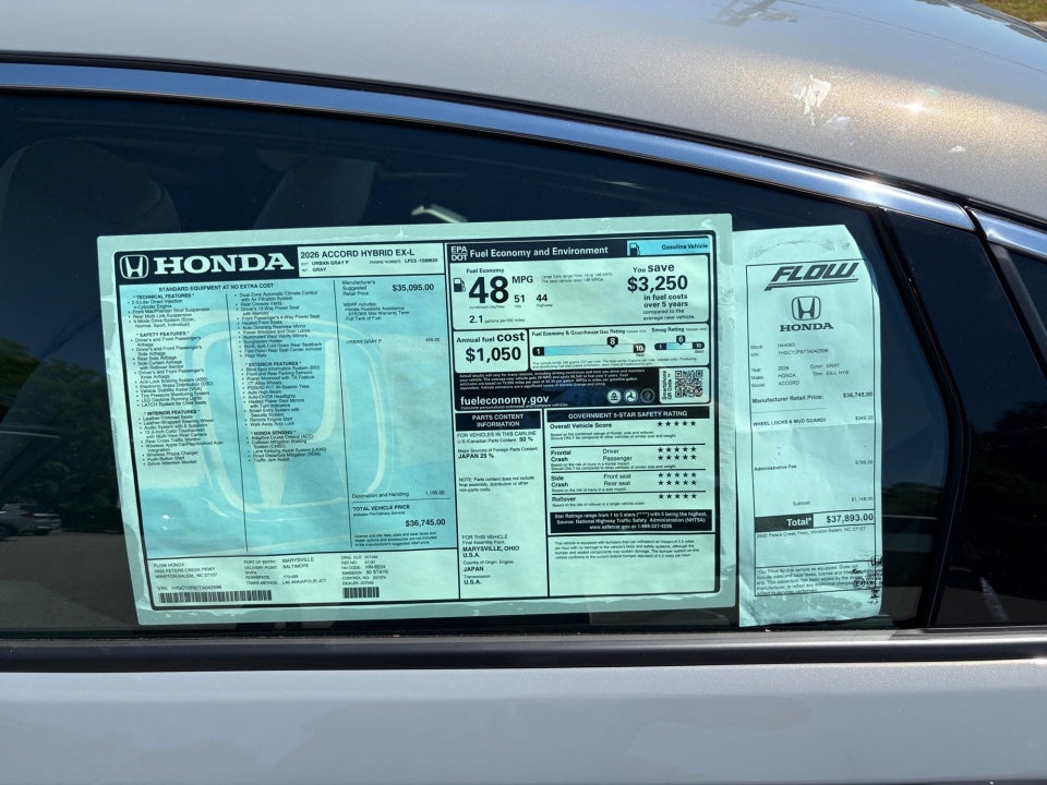 2026 Honda Accord Hybrid EX-L