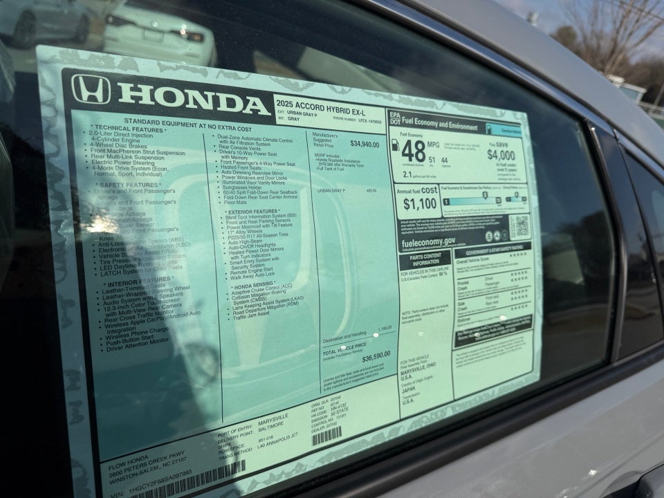 2025 Honda Accord Hybrid EX-L