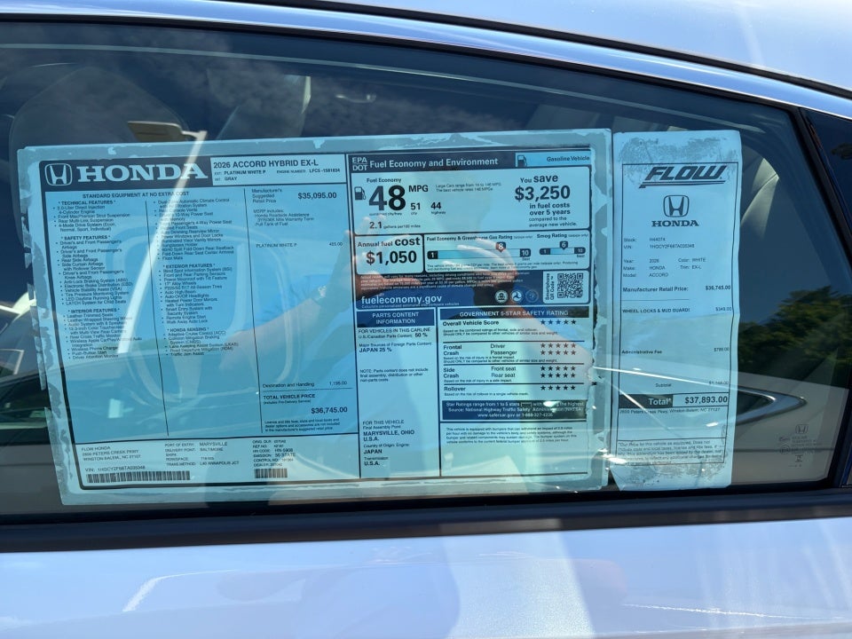 2026 Honda Accord Hybrid EX-L