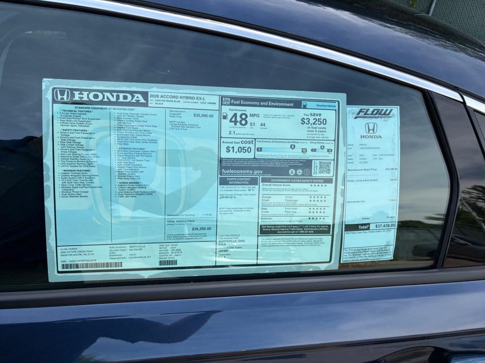 2026 Honda Accord Hybrid EX-L