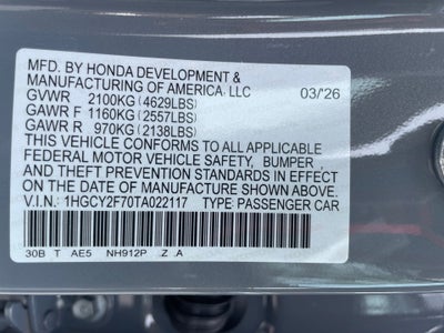 2026 Honda Accord Hybrid Sport-L