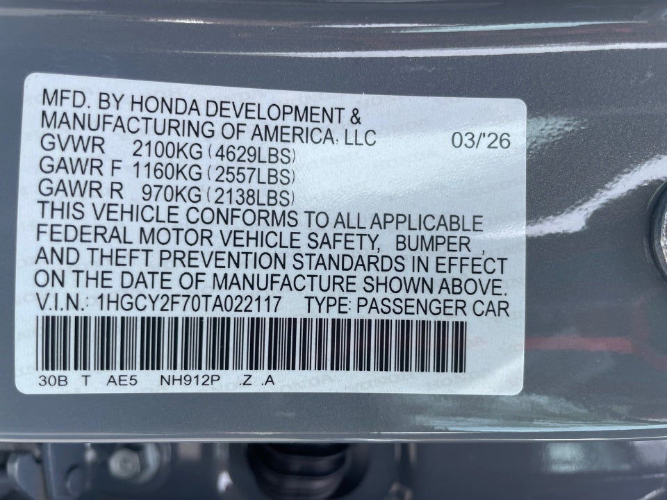2026 Honda Accord Hybrid Sport-L
