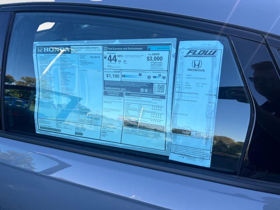2026 Honda Accord Hybrid Sport-L