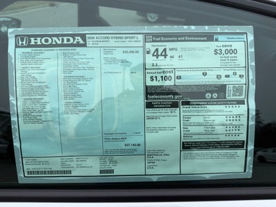 2026 Honda Accord Hybrid Sport-L