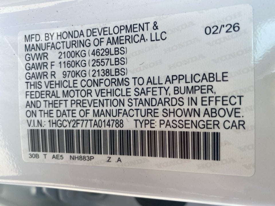 2026 Honda Accord Hybrid Sport-L