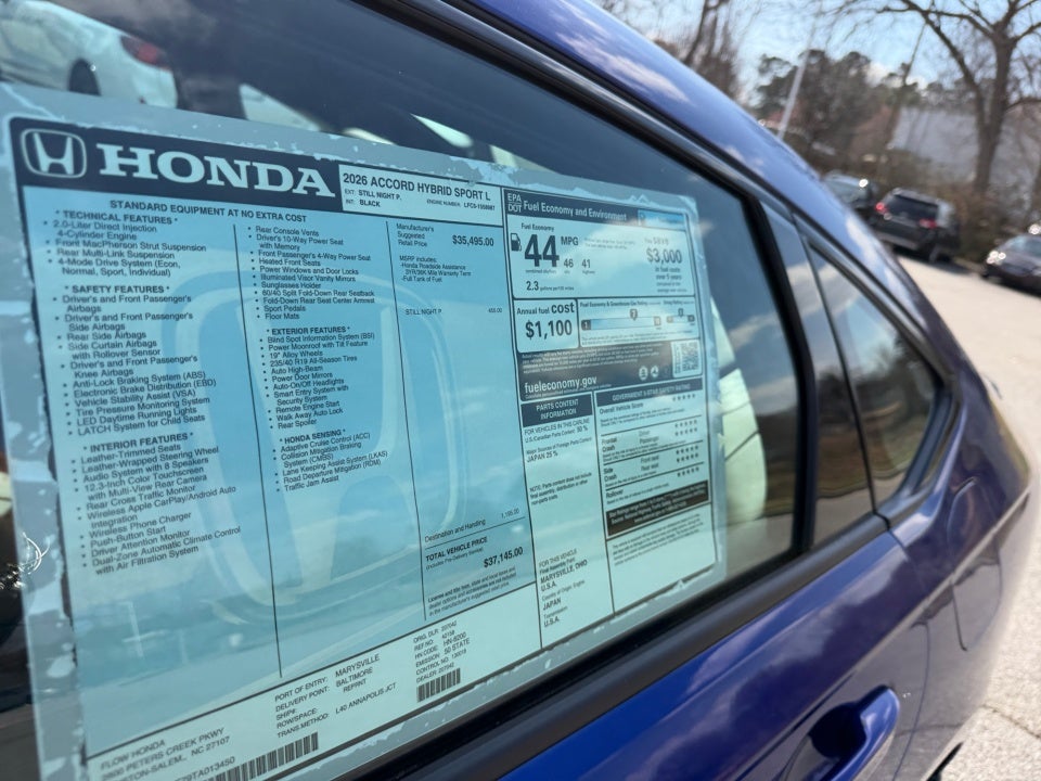 2026 Honda Accord Hybrid Sport-L