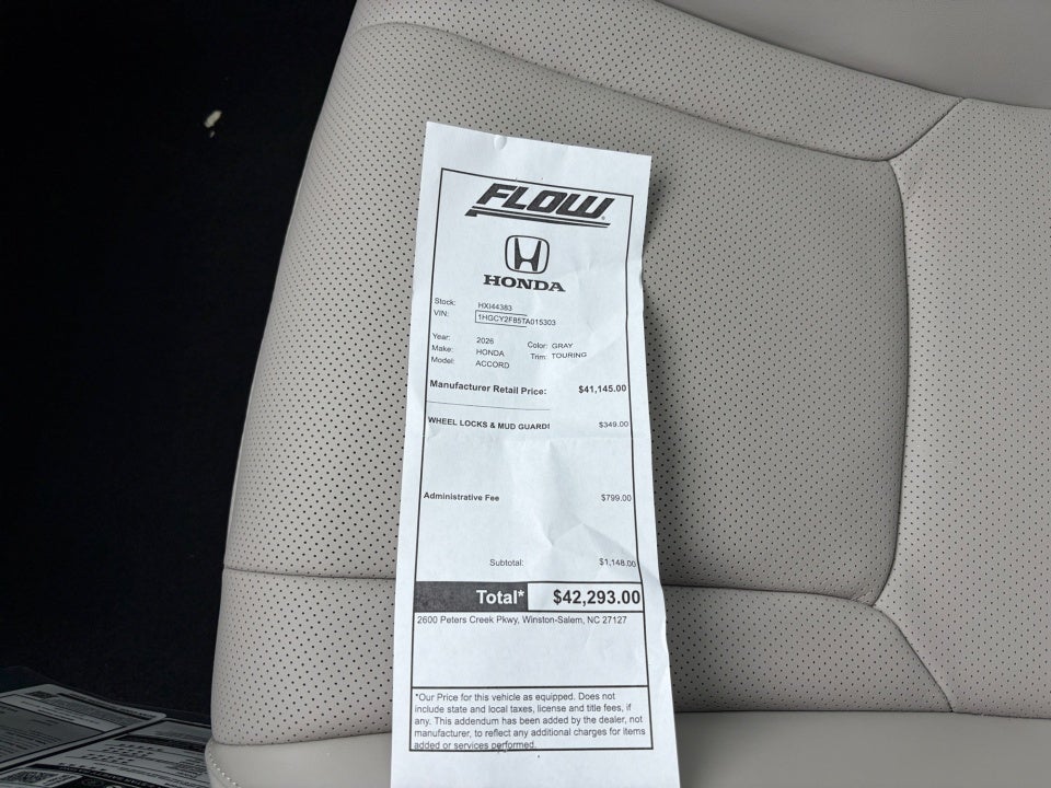 2026 Honda Accord Hybrid Touring