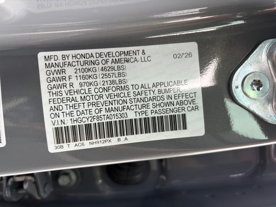 2026 Honda Accord Hybrid Touring
