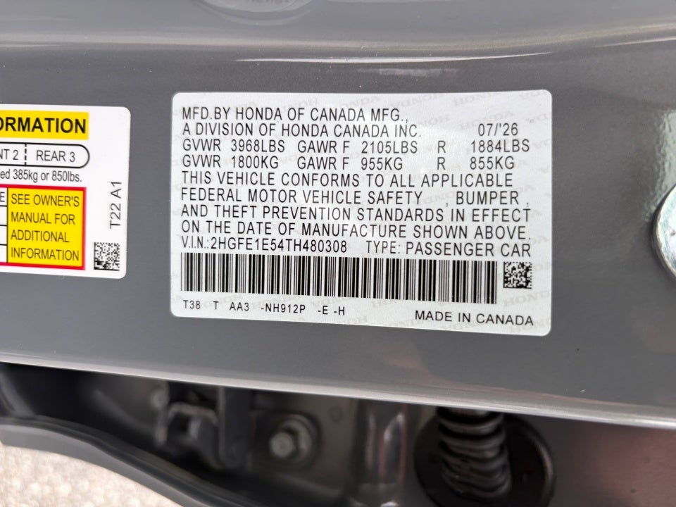 2026 Honda Civic Si Manual