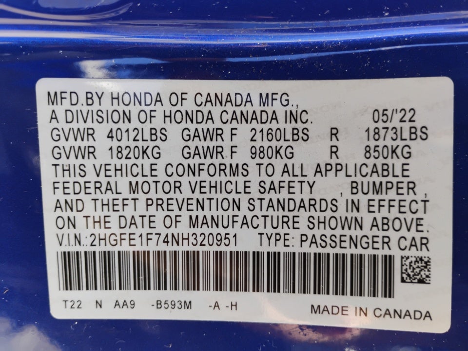 2022 Honda Civic Sedan EX