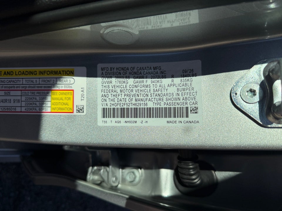2026 Honda Civic Sedan Sport