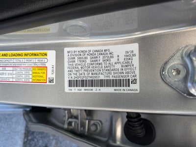 2026 Honda Civic Sedan Sport