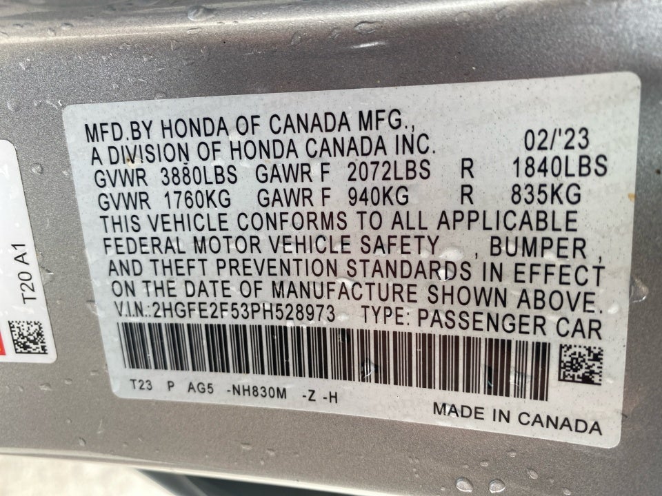 2023 Honda Civic Sedan Sport
