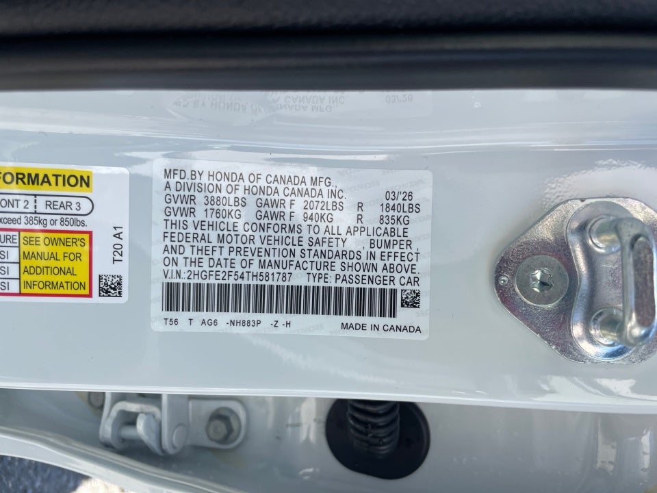 2026 Honda Civic Sedan Sport