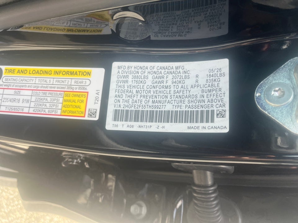 2026 Honda Civic Sedan Sport