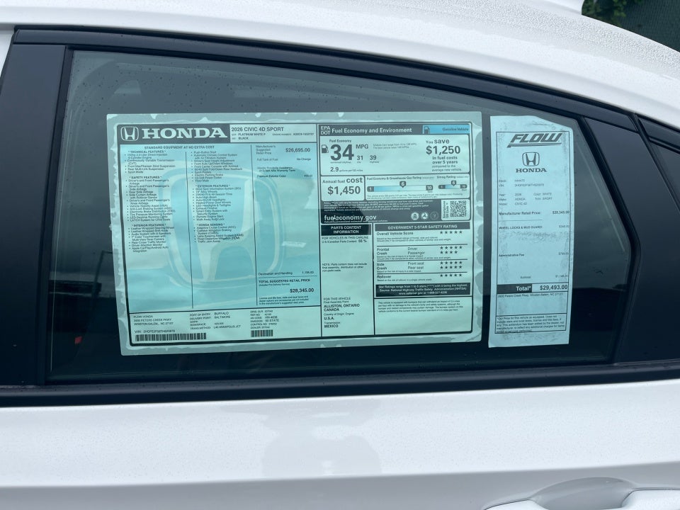 2026 Honda Civic Sedan Sport